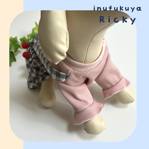 フリル袖重ね着風ワンピース【受注】犬服オーダー（SS～LL） 小型犬