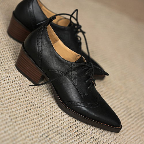 洗練された印象 オックスフォードシューズ レディース レースアップ