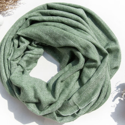 喀什米爾Cashmere 針織圍巾 純羊毛圍巾 手織圍巾 編織圍巾-抹茶綠色美麗諾 聖誕節交換禮物 好友生日禮物 母親節 第17張的照片