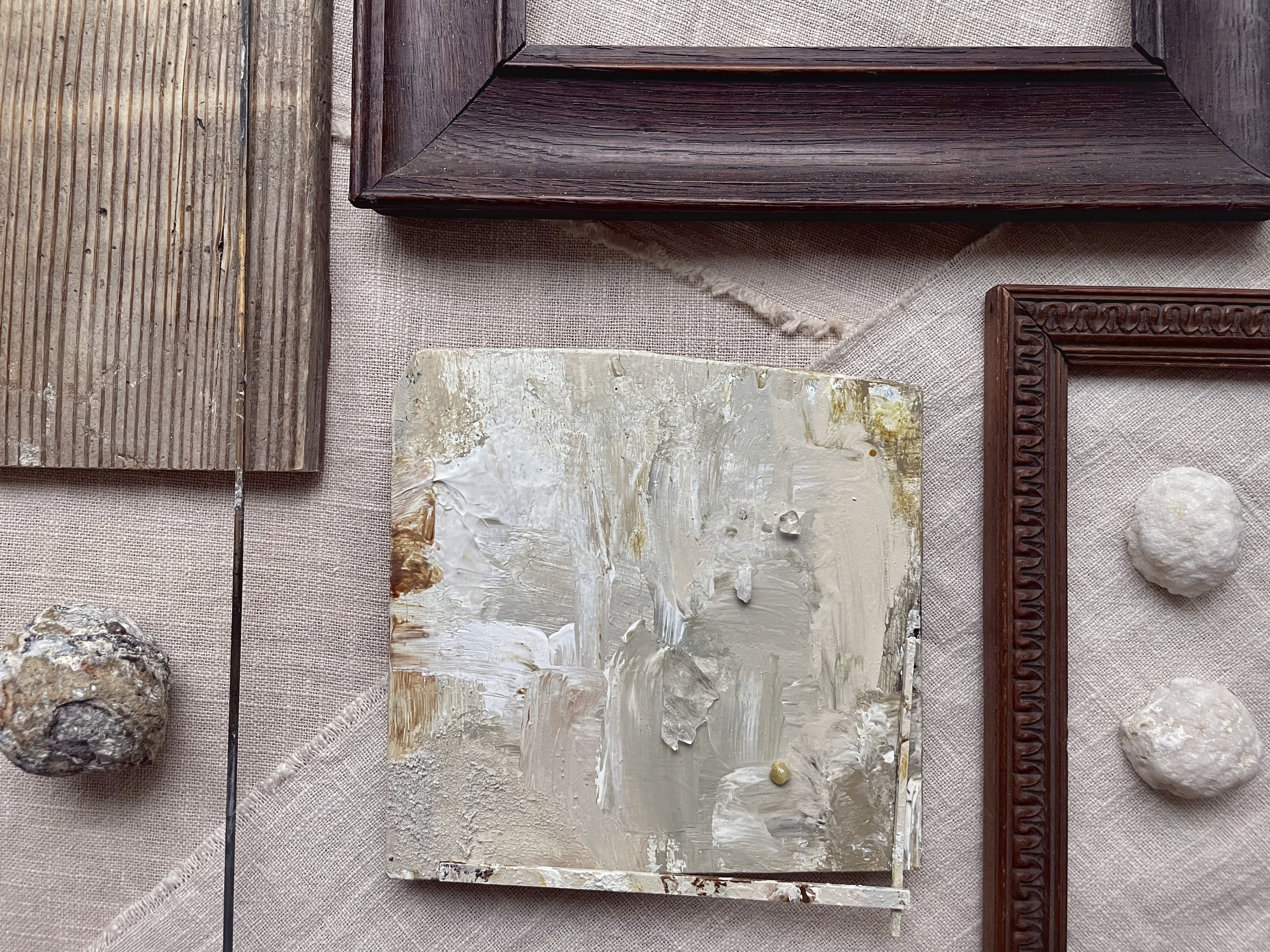 soil（＃16）】アートパネル テクスチャーアート モノトーン 抽象画