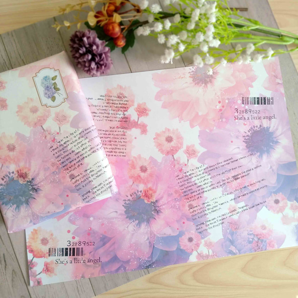 花柄デザインペーパー セット 福袋【季節限定】トレーシングペーパー 2026 ハッピーバック　クラフト紙　ラッピング 11枚目の画像