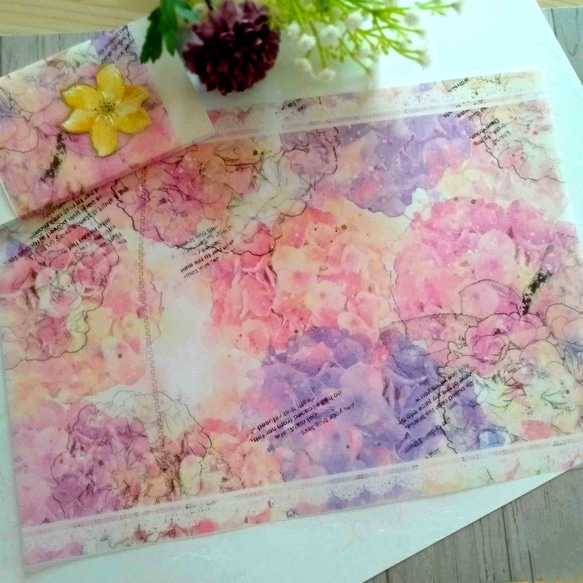 花柄デザインペーパー セット 福袋【季節限定】トレーシングペーパー 2026 ハッピーバック　クラフト紙　ラッピング 4枚目の画像