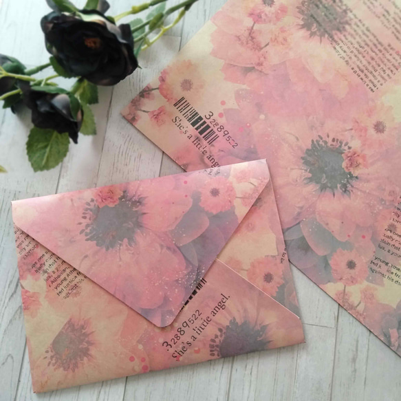 花柄デザインペーパー セット 福袋【季節限定】トレーシングペーパー 2026 ハッピーバック　クラフト紙　ラッピング 8枚目の画像