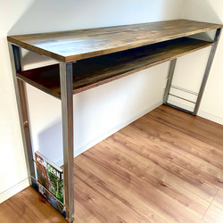 英国アンティーク調 マホガニー 無垢 デスク テーブル 書斎机 作業机