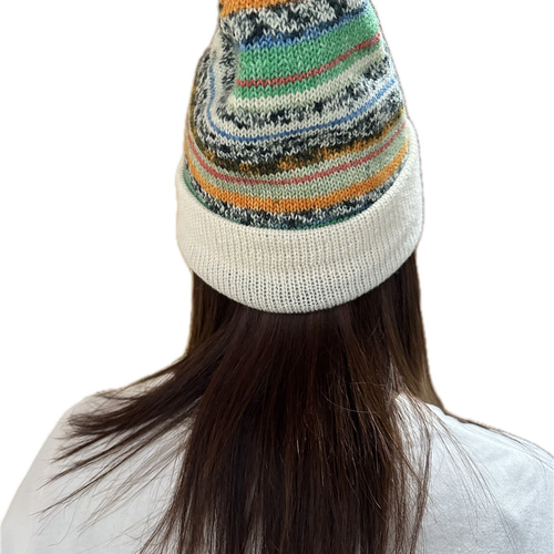 リバーシブル＊ニット帽 GuruGuruBeanie リバーシブル ニット帽