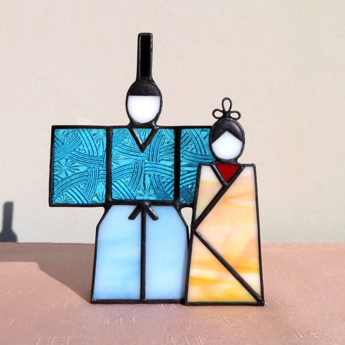 ステンドグラス　お雛様 ステンドグラス お雛様 立ち雛 その他インテリア雑貨 pi-tyan 通販