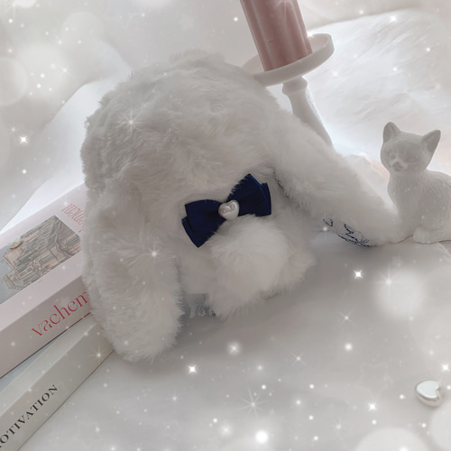 White×Navy rabbit ᕱ⑅ᕱ♥ ぬい服♡ ぬいぐるみ Fu - taro