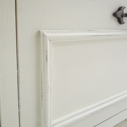 おしゃれ かわいい フランスアンティークテレビボード（ホワイト） 英国アンティークローボード 輸入住宅向けオーダー家具 6枚目の画像