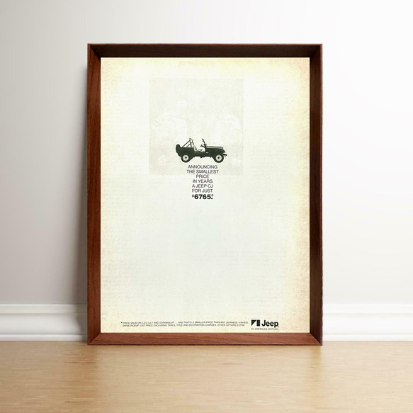 JEEP ジープ 1960年代 アメリカ ヴィンテージ 雑誌 広告 額付