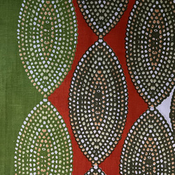 WOODIN アフリカ プリント生地 コットン 「Perles 微粒」オリーブ 7枚目の画像