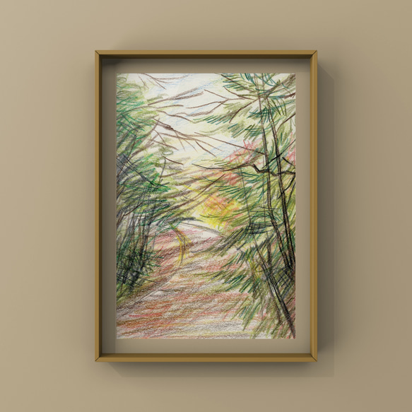 Winter Walking Path Landscape Painting 冬の散歩道 風景画 水彩