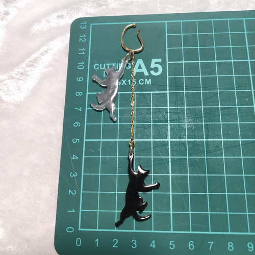 ♪597❤️ ネコ 猫 レオパード パール マスクチェーン メガネチェーン