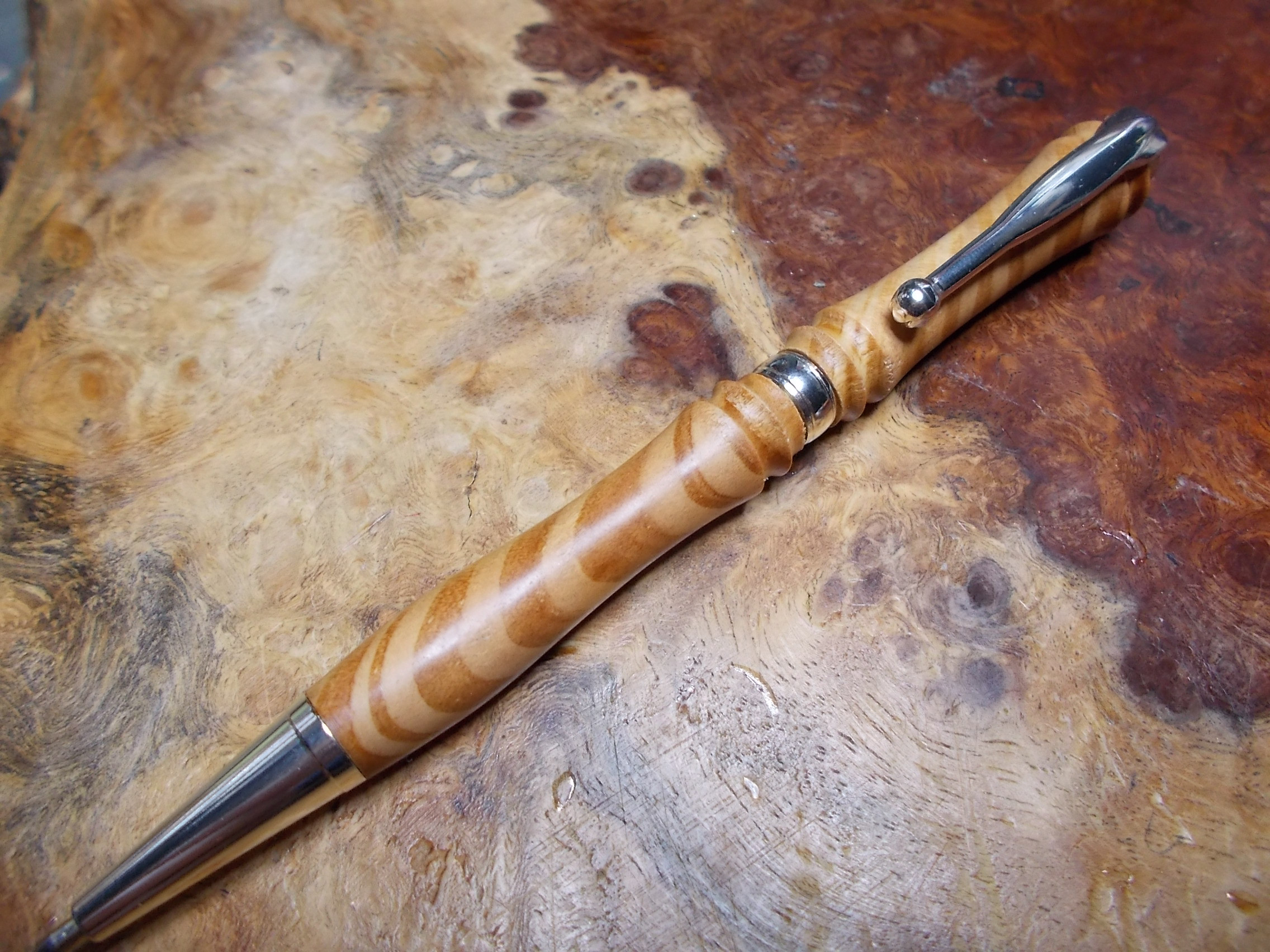肥松の　クロスタイプリフィルのボールペン 　手作り品!