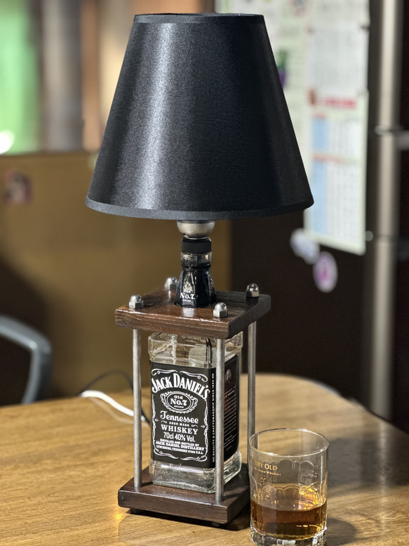 ボトルランプ(照明)  7色に輝くジャックダニエル　ランタン　間接照明 12枚目の画像