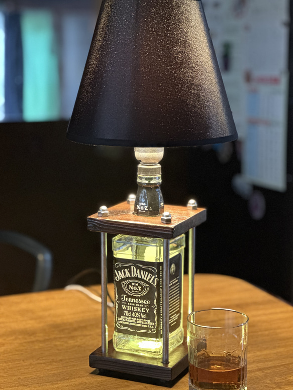 ボトルランプ(照明)  7色に輝くジャックダニエル　ランタン　間接照明 6枚目の画像