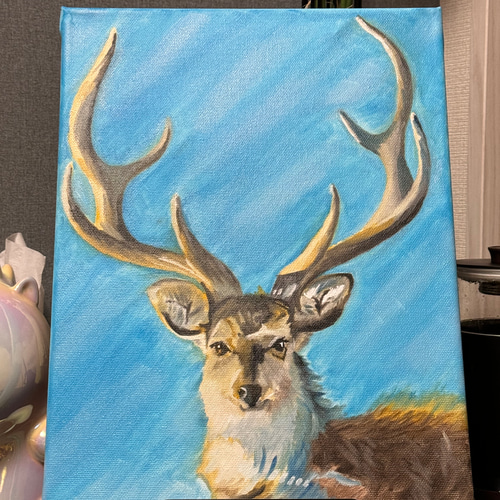 旅の始まり」 手描き 油絵 風景画 原画 油彩画 旅の始まり」 手描き