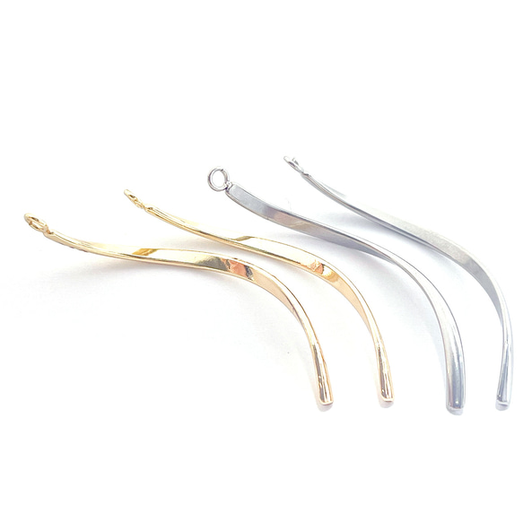 esp03-2【10個入り】幅約2mm スティック約38mm  チャーム サージカルステンレス 316L 3枚目の画像