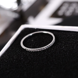極細1.5mm CZダイヤモンド サージカルステンレス　ステンレス製 リング　指輪　細い　細め　レディース　アレルギー 5枚目の画像