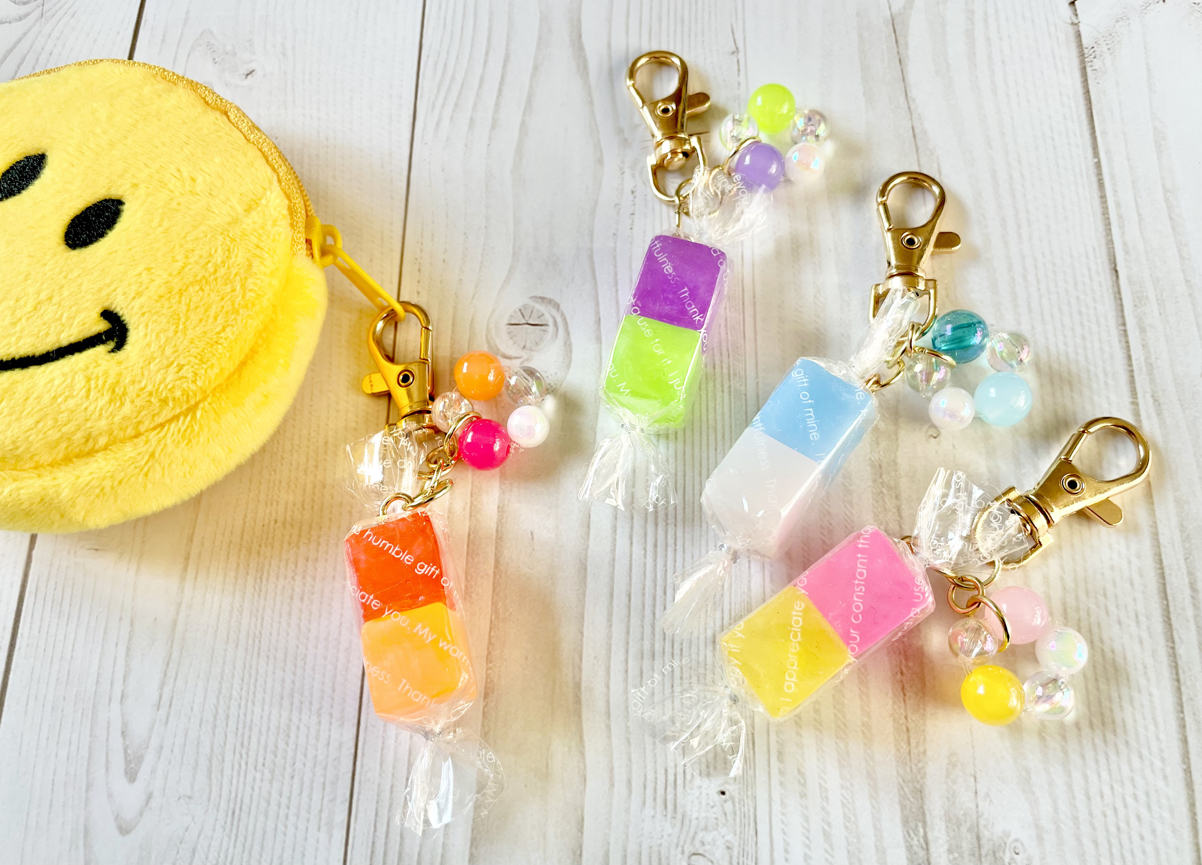 キャンディ チャーム ハンドメイド キューブ キャンディ チャーム / バッグチャーム / キーホルダー