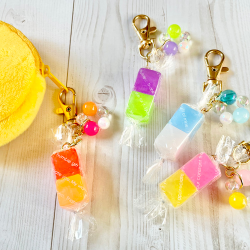 キューブ キャンディ チャーム / バッグチャーム / キーホルダー