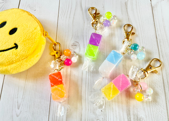 キューブ キャンディ チャーム / バッグチャーム / キーホルダー