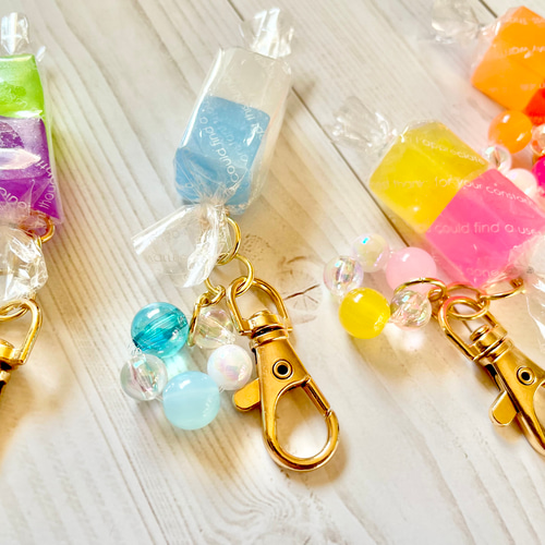 キューブ キャンディ チャーム / バッグチャーム / キーホルダー