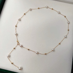 【高級】淡水真珠　一連ネックレスk18 1枚目の画像