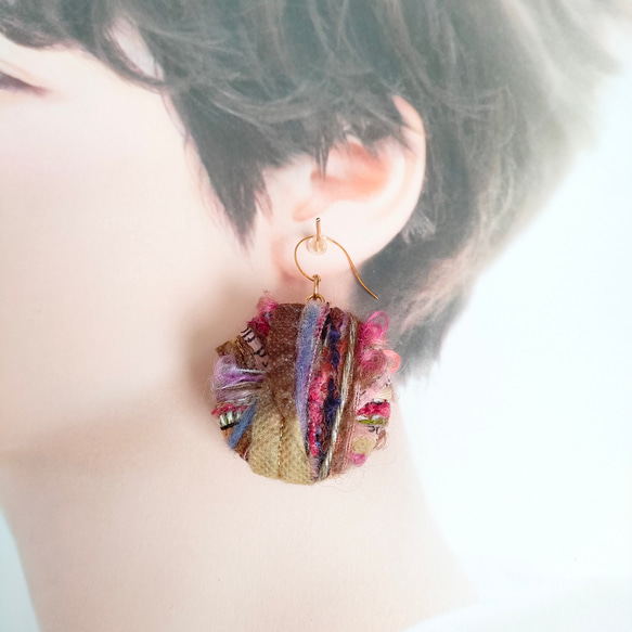 ⑧引き揃え糸 片耳ピアス ピアス（フック・チェーン） Jelly-beanS 