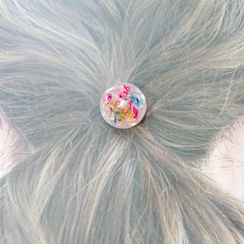 ドライフラワーのカボション☆6個 q39 レジン/ボタン/カボション/花