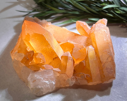 ダブル タイムリンク✨ タンジェリンクォーツ ラフストーン 原石