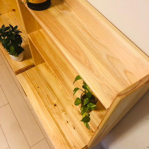 空気を綺麗にするラック　ひのき　檜　　オープンラック　収納棚　チェスト 空気を綺麗にするラックひのき檜オープンラック収納棚チェスト