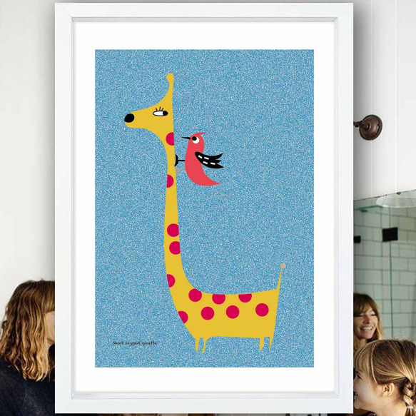 木製 壁掛けアート 麒麟