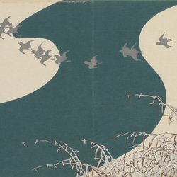 【NO.526】渡り鳥と川の日本画アートポスター★和室インテリア雪冬和柄植物浮世絵お正月A3A2A1B5B4B3B2B1 2枚目の画像