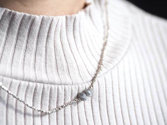 -Grey diamond- karensilver CHOKER 8枚目の画像