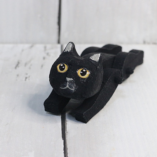 黒猫 ウォーキング(自由ポーズ仕様) その他置物 猫のまんま 通販
