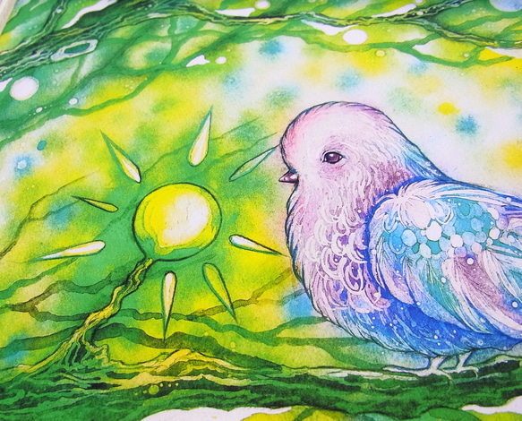 【★】誕生　(星の鳥/絵本挿し絵) 5枚目の画像