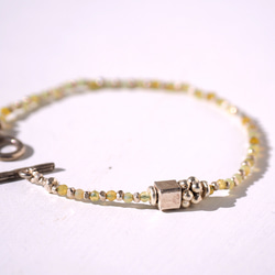 -Yellow opal・Silver- bracelet 3枚目の画像