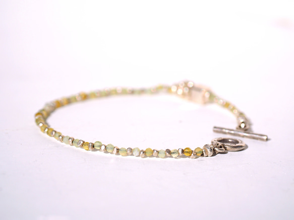 -Yellow opal・Silver- bracelet 2枚目の画像