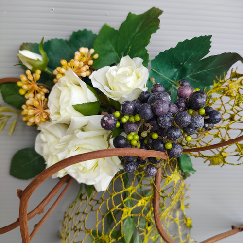 専用＊ミニバラとスイートピー　フェイクスワッグ 専用＊ミニバラとスイートピー フェイクスワッグ 専用＊ミニバラと