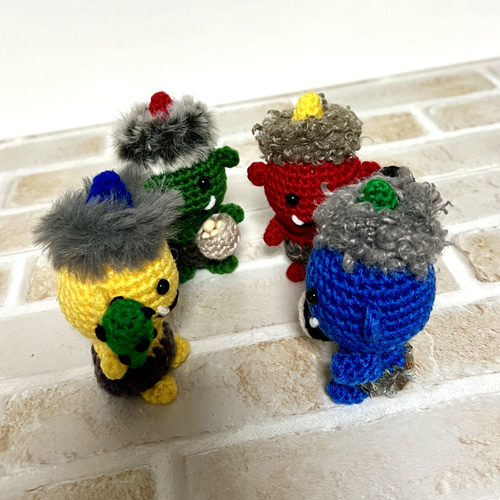 ✳︎早割割引✳︎【送料無料】手作り 節分鬼セット（5体）｜編みぐるみ