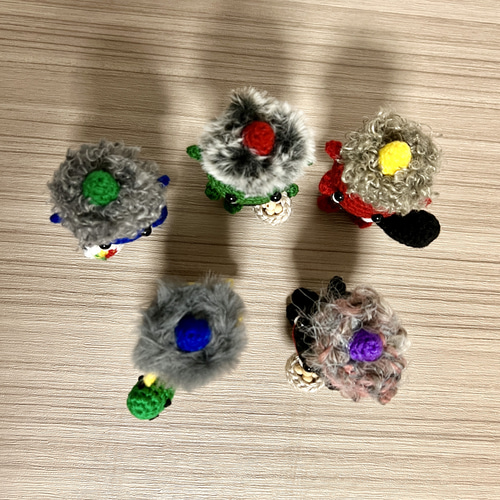 節分鬼の編みぐるみ(お徳な5体セット販売) その他人形 節分鬼の編みぐるみ(お徳な5体セット販売) その他人形
