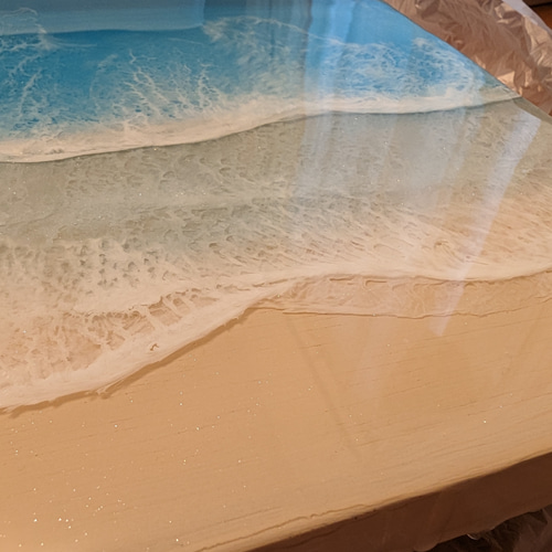 レジンアート海パネル90㌢✕30㌢ その他アート Resin Sea Art Kei