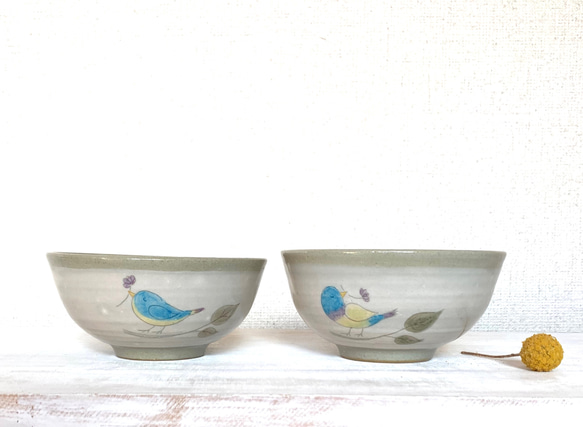 カラフル鳥のお茶碗 2枚目の画像