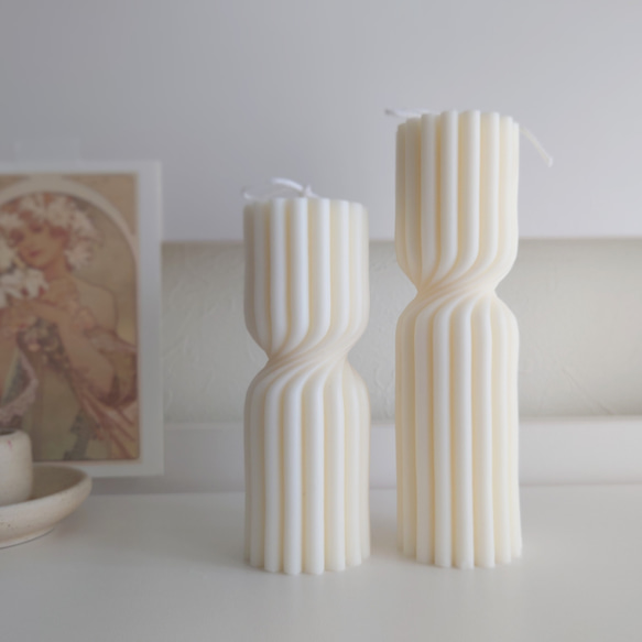 《ツイストピラーキャンドルセット》〜twisted pillar candle〜 2枚目の画像