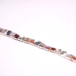 -Multi_color spinel- ladder bracelet 4枚目の画像