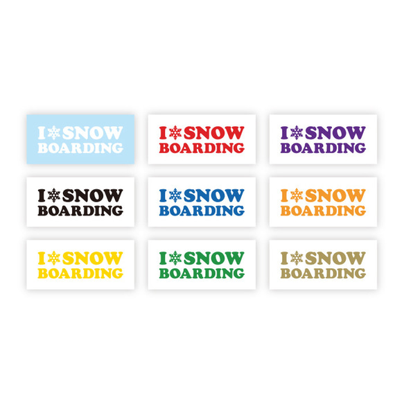 【スノボステッカー】I LOVE SNOWBOARD 4枚目の画像