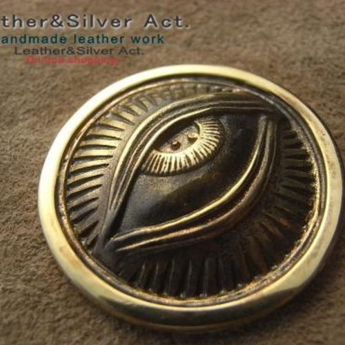 フリーメイソン プロビデンスの目 真鍮 コンチョ 秘密結社 金具指定