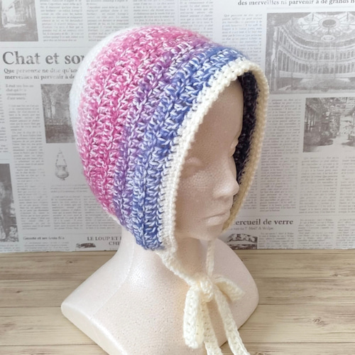 ニット帽 紐付き バラクラバ ややこしく ファー ハンドメイド