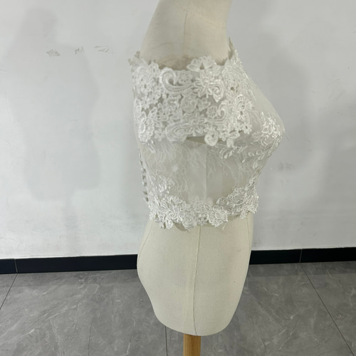 エレガント ボレロ オフホワイト くるみボタン ウエディングドレス  