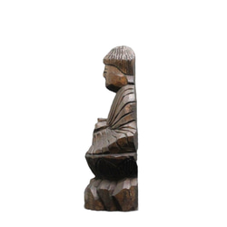 藥師三尊 (13/15/14cm yn3zon4824) 佛像圓空佛雕刻木雕 第5張的照片